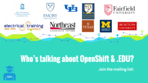 Who's talking about OpenShift in .EDU?