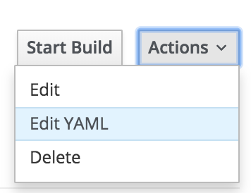 build config edit yaml