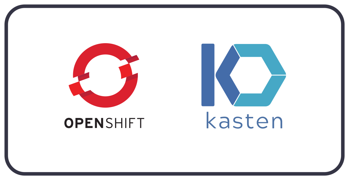 OpenShift and Kasten logos